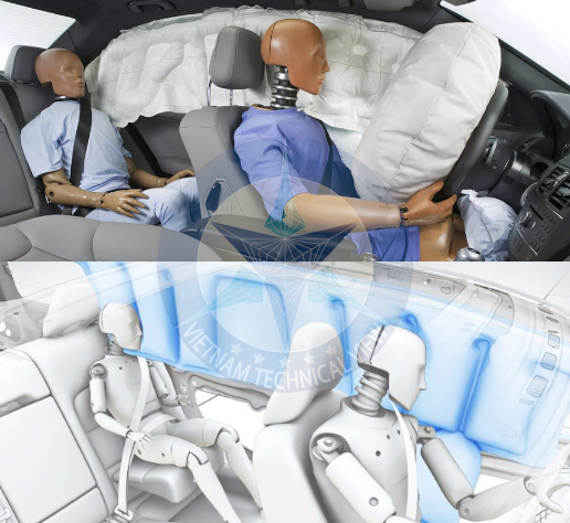Airbags deployment simulation
